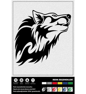 WOLF STICKER 30 x 30 cm