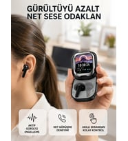 Aktif Gürültü Engelleme Özellikli Kablosuz Kulaklık – Akıllı Ekranlı Şarj Kutusu