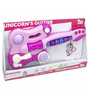 Nini Baby Unicorn Işıklı Sesli Müzikli Gitar - Mavi Su Dünyası (STD)