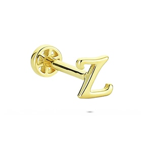Glorria Altın Z Harfi Tragus Piercing
