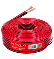 Magicvoice MV-29552 2x1.00mm Siyah Kırmızı 100 Metre CCA Hoparlör Ses Kablosu