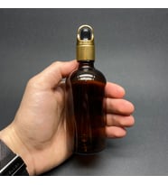 100Ml Amber Cam Damlalıklı Şişe , Sepet Model Metalik Kapak , 100 Cc Cam Damlalıklı Şişe x 6 Adet (Kahverengi)