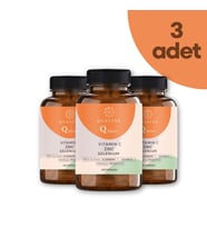 Q More 60 Kapsül Vitamin C; d, Propolis,Probiyotik, Çinko, Selenyum içeren Takviye Edici Gıda 3 lü paket