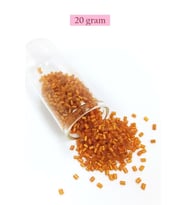Kesme Cam Boncuk 2mm - 20 Gram - Şeffaf Koyu Turuncu -BNC327