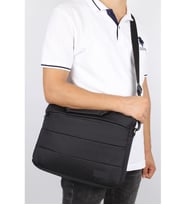 Bagacar Siyah Unisex 15.6 İnç Laptop ve Evrak Çantası  (Çok Renkli)