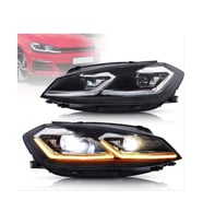 vw golf 7.5 uyumlu krom j dizayn kayar sinyal far