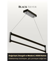 Orion Silver Lineer LED Sarkıt Avize – Kumandalı Dim Edilebilir – Yukarı & Aşağı Işık