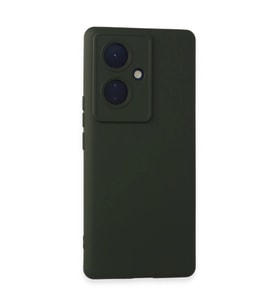 Vivo V29 Lite Kılıf Nano İçi Kadife Silikon - Koyu Yeşil