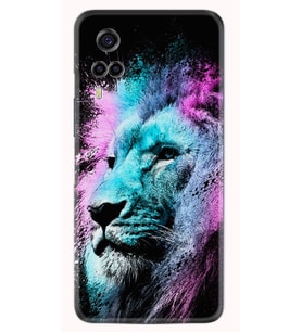 Vivo Y53S Kılıf Silikon Desen Özel Seri Pink Blue Leon 1603