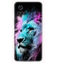 Vivo Y53S Kılıf Silikon Desen Özel Seri Pink Blue Leon 1603