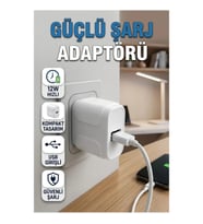 12W USB Şarj Adaptörü – Kompakt ve Taşınabilir Telefon Şarj Cihazı