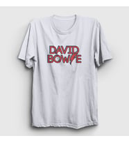 Presmono Unisex Beyaz David Bowie T-Shirt 301908tt