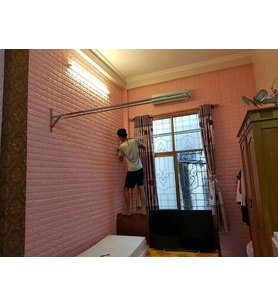 Pembe Yapışkanlı Duvar Kağıdı 3D Dekoratif Duvar Paneli NW03