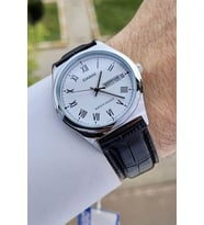 Casio CSISTE9 Kadranı Beyaz Kordonu Siyah Renk Hediye Paketli Erkek Kol Saati
