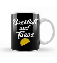 Cute Baseball And Tacos Base Ball Players Kupa Bardak Porselen