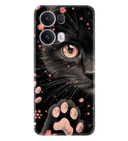 Oppo Reno 13F Kılıf Boutique Baskılı Resimli Kara Kedi Pcode -085