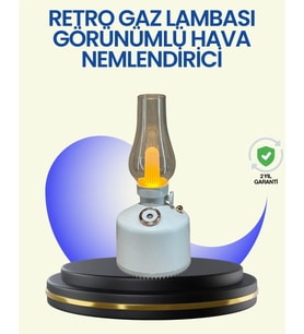 280 ml Tanklı Retro Gaz Lambası Difüzör USB Şarjlı Hava Nemlendirici