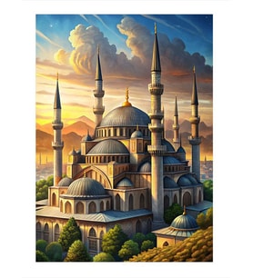 Tarihi Cami Hediyelik Mdf Tablo