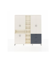 Arges Dolap 13 Raflı 3 Çekmeceli 6 Kapaklı 220x30x243 Aytaşı-Aytaşı/Antrasit