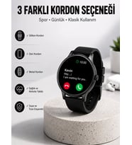 Akıllı Saat Sesli Görüşme Bluetooth Bağlantılı 3 Kordonlu Yeni Nesil