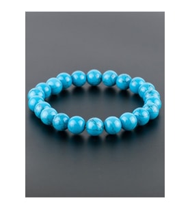 Turkuaz Renk Çok Şık Jade Doğal Taş Bileklik  Handmade > Huzur Taşı