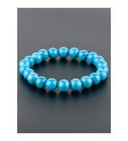 Turkuaz Renk Çok Şık Jade Doğal Taş Bileklik  Handmade > Huzur Taşı