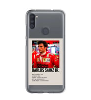 Samsung Galaxy M21 Uyumlu Carlos Sainz Desenli Şeffaf Telefon Kılıfı