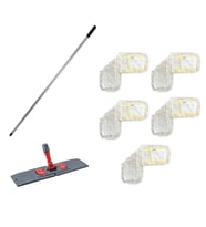 Cod-Ex Tablet Palet Nemli Yedek Mop Takımı - 5 Ad 80 Cm. Mop + Katlanır Aparat + Metal Vidalı Sap