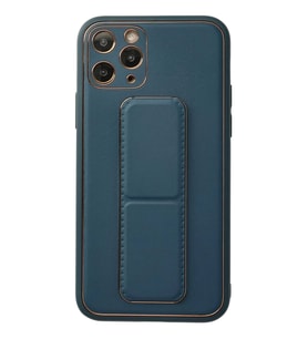 Newface Apple iPhone 11 Pro Kılıf Coco Deri Standlı Kapak - Mavi
