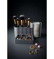 MYCRAFT3D Makyaj Organizer Çok Bölmeli  Pamukluk + Fırçalık + Takı Düzenleyici Masa Üstü Organizer