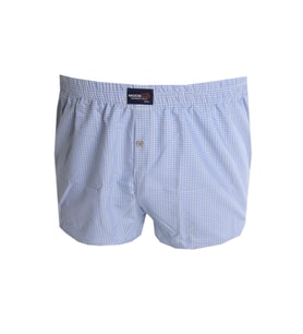 Mode XL Büyük Beden Erkek Boxer Desenli Poplin 6348 İndigo