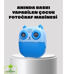 Mey İthalat® Anında Baskı Özellikli Çocuk Kamerası 48Mp 1080P Çift Lens 32Gb Destekli
