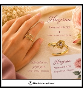 925 Ayar Gümüş Haziran Ayı Doğum Çiçeği Yüzüğü