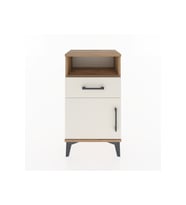 Arges Komodin 2 Raflı Tek Çekmeceli Tek Kapaklı 44x30x80 Çam-Aytaşı