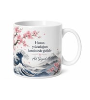 Japon Kültürü Temalı Baskılı Kupa Bardak Hediye Porselen Mug Japonya