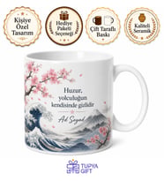 Japon Kültürü Temalı Baskılı Kupa Bardak Hediye Porselen Mug Japonya