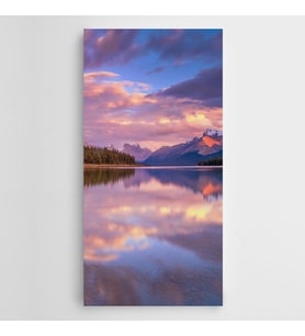 Göl Ağaçlar Manzara Panoramik Kanvas Tablo