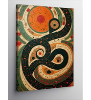 Kanvas Tablo Yin Yang Spiral Deseni
