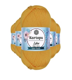 Northcity 5 Adet Lotus Bikini Büstiyer Bluz Örgü İpi K318 Koyu Sarı