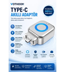 Akım Korumalı Type-c Akıllı Şarj Ayırıcı Otomatik Şarj Kesici Batarya Koruma Adaptörü Hızlı Şarj Destekli