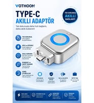 Akım Korumalı Type-c Akıllı Şarj Ayırıcı Otomatik Şarj Kesici Batarya Koruma Adaptörü Hızlı Şarj Destekli