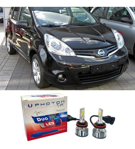 Nissan Note Led Xenon Uzun + Kısa Far Ampulü H4 Duo Yeni Seri Beyaz 2006-2012