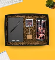 Kişiye Özel Fotoğraflı Termos, Defter Kalem ve Fotoğraflı Ahşap Notluk, Kurumsal Hediyeler, Sevgililer Günü Hediyesi