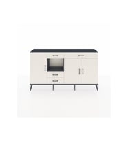 Arges Konsol 4 Raflı 4 Çekmeceli 3 Kapaklı 176x30x99 Antrasit-Aytaşı