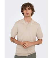 ONSWYLER REG 14 SS POLO KNIT NOOS Silver Lining