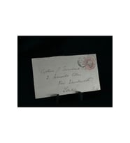 İngiltere Klasik Dönem 1879 Victoria Dönemi Pink Penny kendinden Pullu Antiye Zarf varış Damgalı