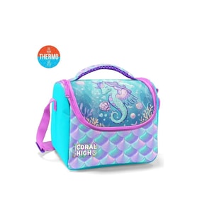 CORAL HIGH 37156 KIDS AÇIK MAVİ UNICORN DENİZATI DESENLİ THERMO BESLENME ÇANTASI