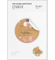 Kırk Uçurma Sepeti Etiketi Kraft 4 Cm 48