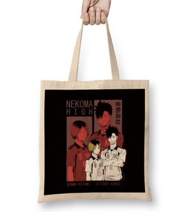 Haikyu Nekoma Hig Bez Çanta Uzun Saplı