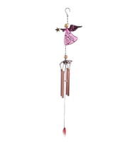 Masal Perisi Metal Rüzgar Çanı, Pembe, 77x16 (Pembe)